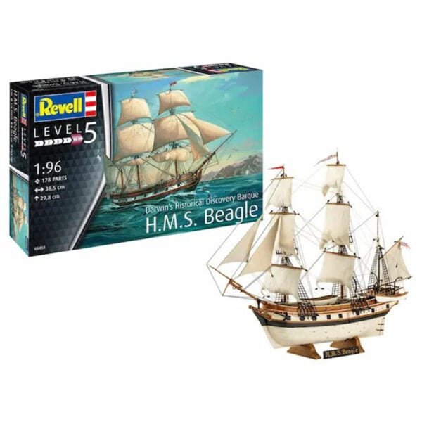 Revell Darwins Historical Discovery Barque HMS Beagle 1/96 Scale 05458