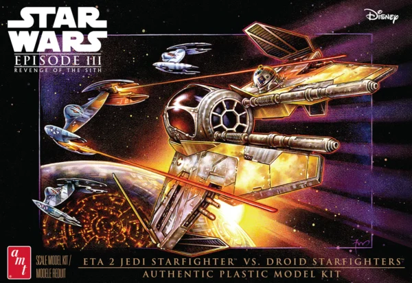 AMT Jedi Star Wars StarFighter vs Droid StarFighters 1/48 Scale 1436