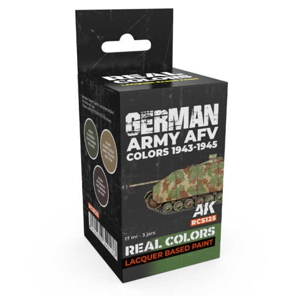 AK Interactive Real Colors German Army AFV Colors 1943 to 1945 RCS125 Paint Set of 3