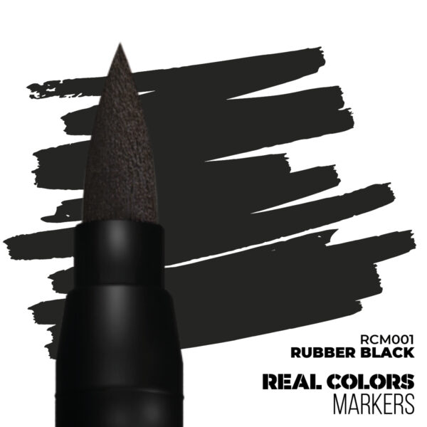 AK Interactive Real Colors Markers Rubber Black RCM001