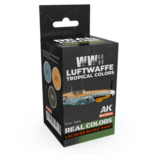 AK Interactive Real Colors WWII Luftwaffe Tropical Colors RCS104 Paint Set of 3