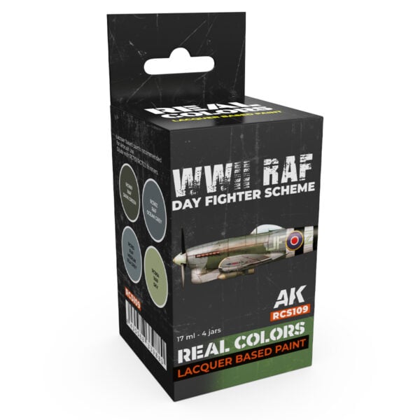 AK Interactive Real Colors WWII RAF Day Fighter Scheme RCS109 Paint Set of 4