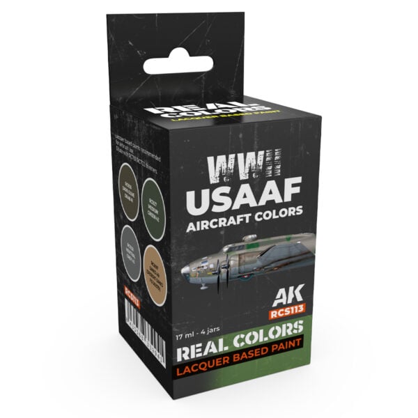 AK Interactive Real Colors WWII USAAF Aircraft Colors RCS113 Paint Set of 4