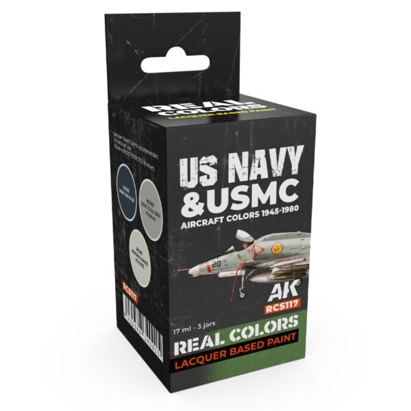 AK Interactive Real Colors US Navy and USMC Aircraft Colors 1945-1980 RCS117 Paint Set of 3