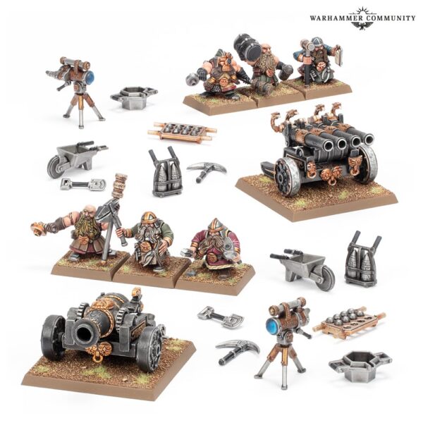 Warhammer the Old World Dwarfen Mountain Holds Dwarf Cannon and Organ Gun 10-14