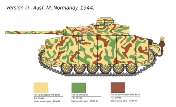 Italeri PZ.KPFW III Ausf.J/L/M/N Tank 1/56 Scale 25757