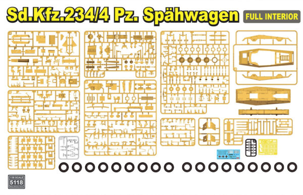 RyeField Model Sd.Kfz.234/4 Pz.Spähwagen with Full Interior 1/35 Scale 5118