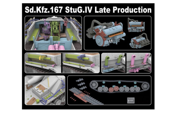 RyeField Model Sd.Kfz.167 StuG.IV Late Production with Engine and Workable Tracks 1/35 Scale 5111