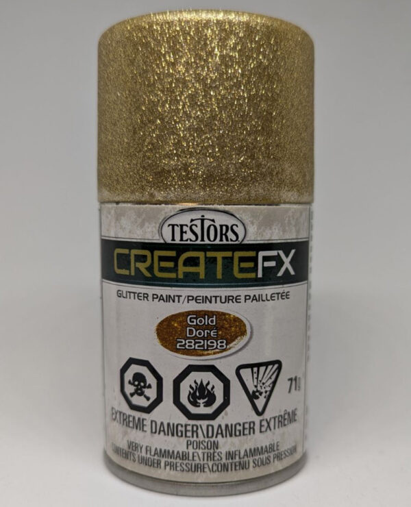 Testors CreateFX Spray Gold Glitter 282198