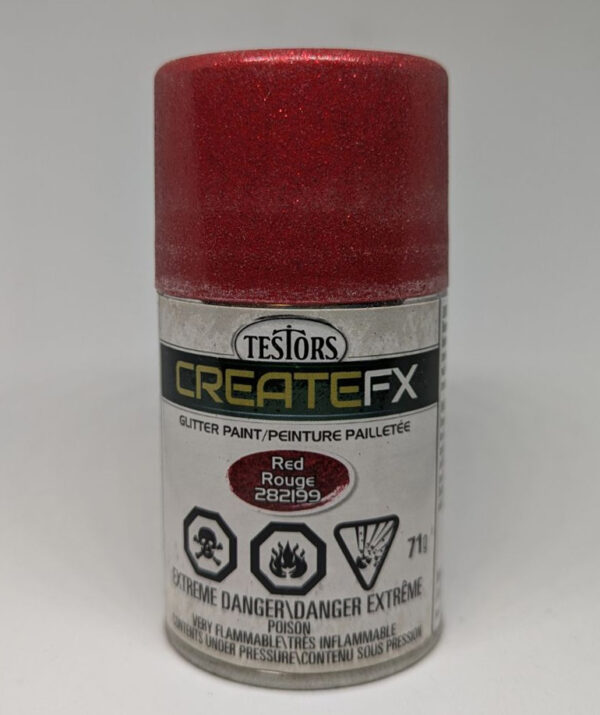 Testors CreateFX Spray Red Glitter 282199