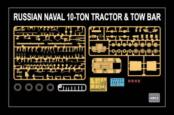 RyeField Model 1/48 Russian Naval 10-Ton Tractor and Tow Bar 1/48 Scale 4802