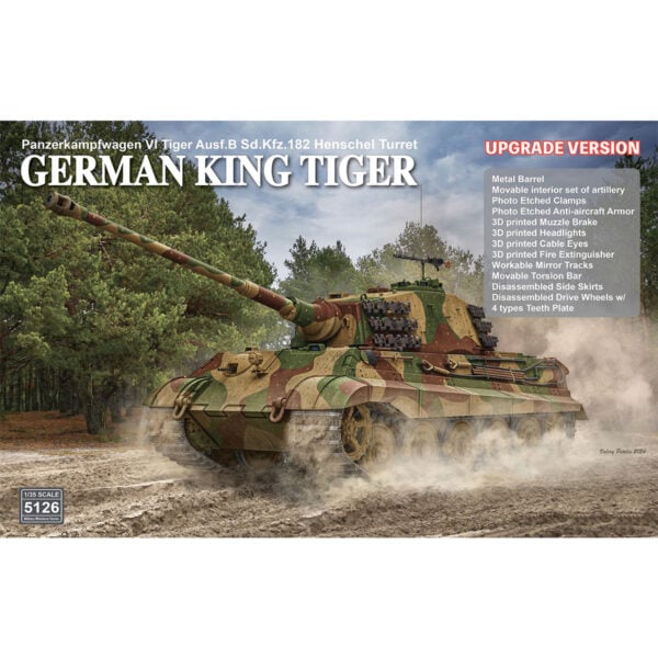 RyeField Model Sd.Kfz.182 Tiger Ausf.B King Tiger Henschel Turret Upgrade Version 1/35 Scale 5126