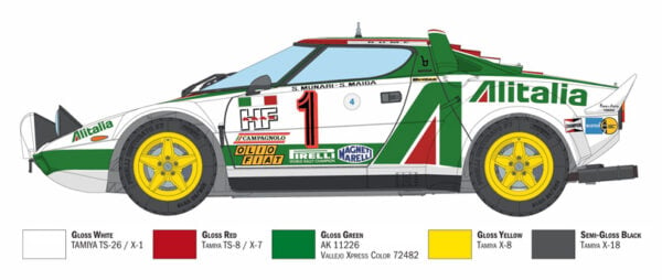 Italeri Lancia Stratos HF Gr.4 1977 Montecarlo 1/12 Scale 4714