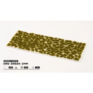 Gamers Grass Dry Green 2mm Tufts GG2-GDR