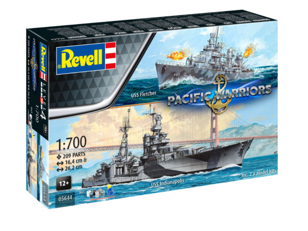 Revell USS Fletcher and USS Indianapolis Pacific Warriors 1/700 Scale 05644 Gift Set