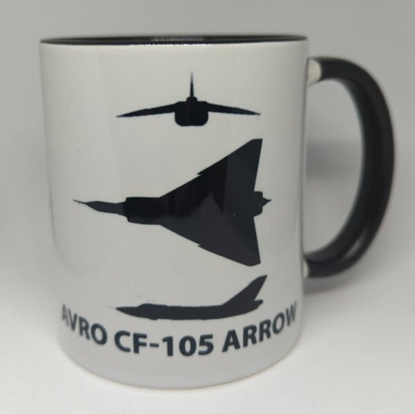 Avro Arrow CF-105 Coffee Mug White with Specs 11oz SUP-MUGAVRSPE