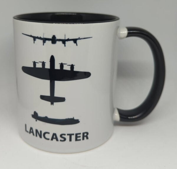 Lancaster Bomber Coffee Mug White with Specs 11oz SUP-MUGLANSPE